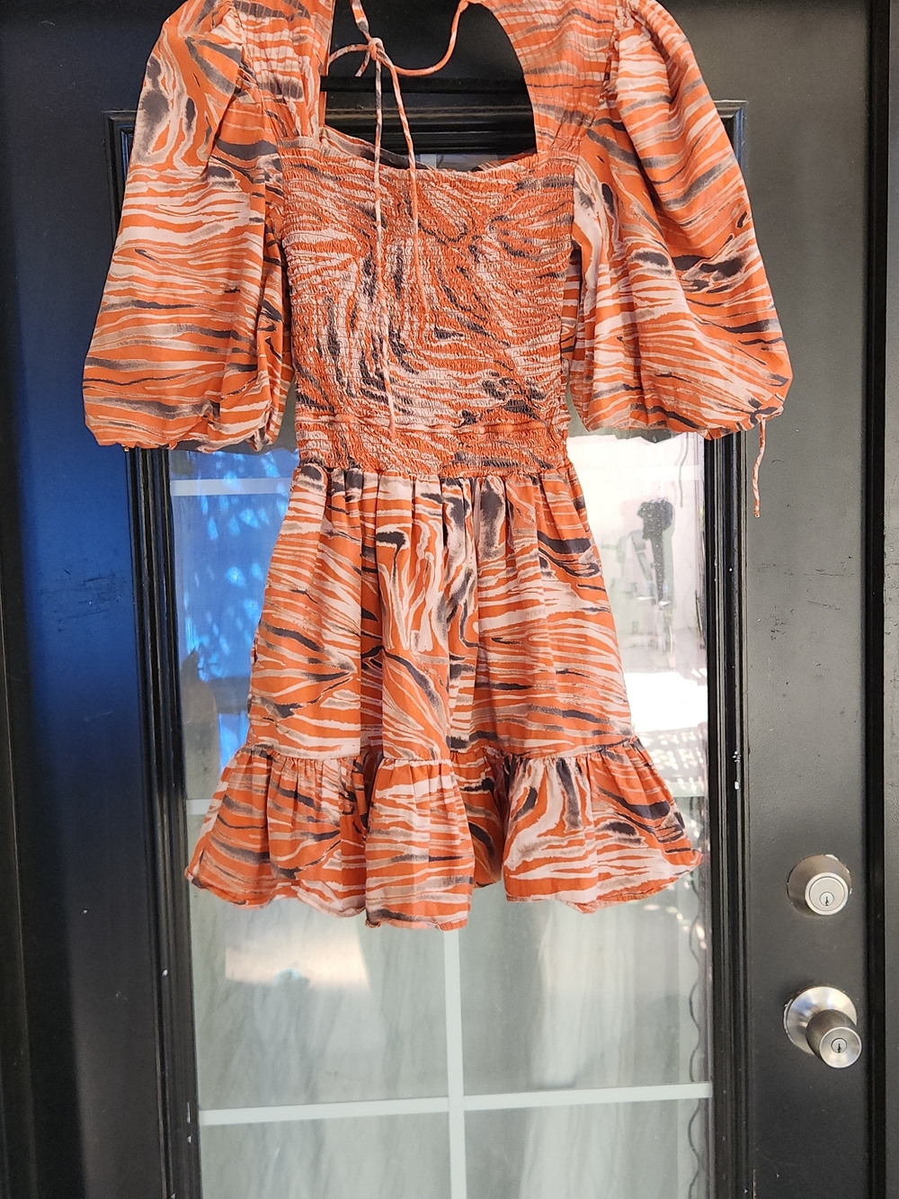 The dress in an Anthropologie Love the Label Puff Sleeve Mini Dress - Picture 4 of 5